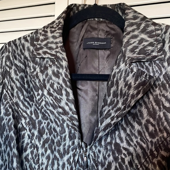 Javier Simorra - Barcelona Spain Fitted Short Animal Print Jacket - Sz 42-US8 - Picture 4 of 13